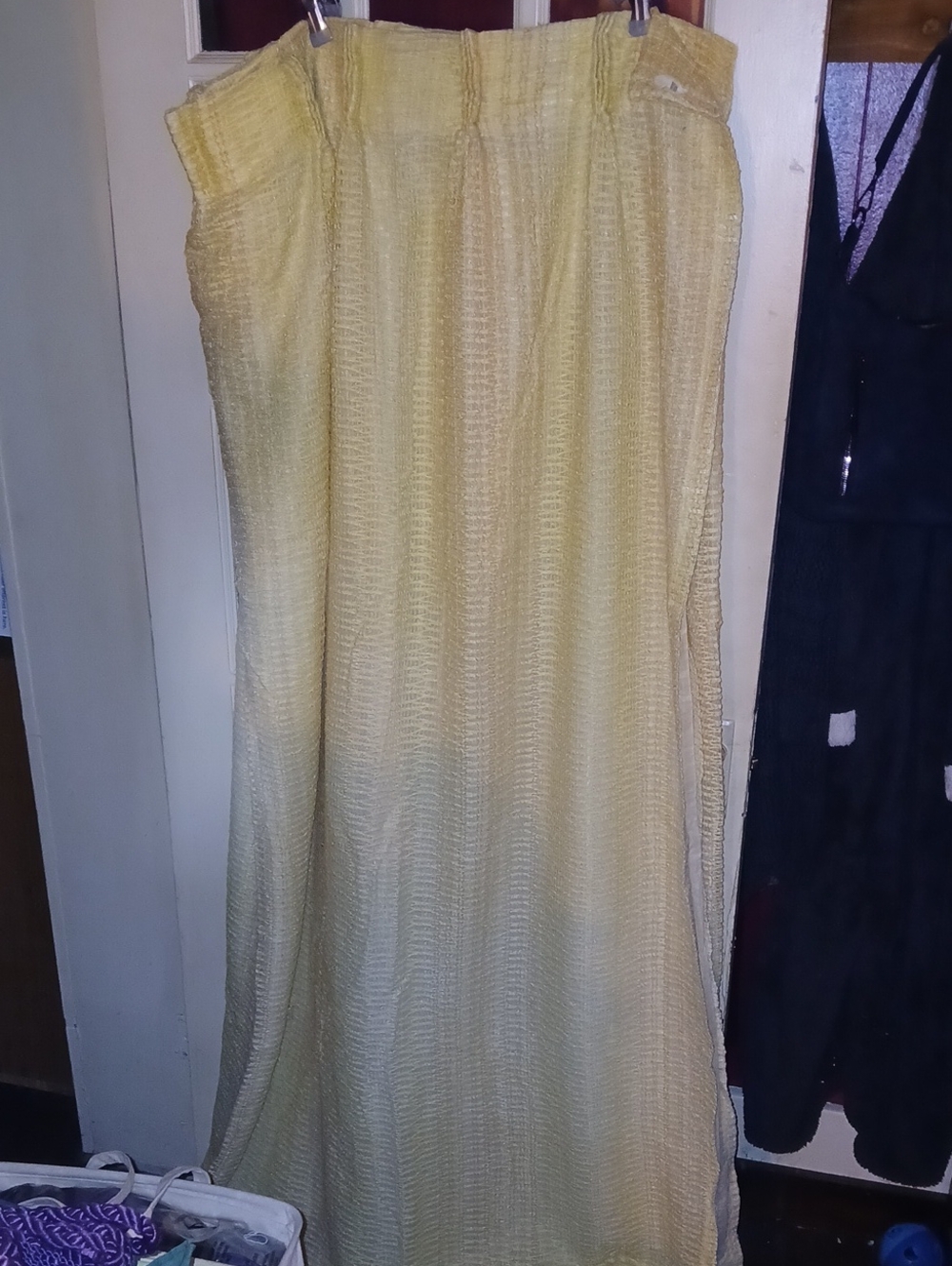 Sears Pale Yellow Textured Curtain Panel